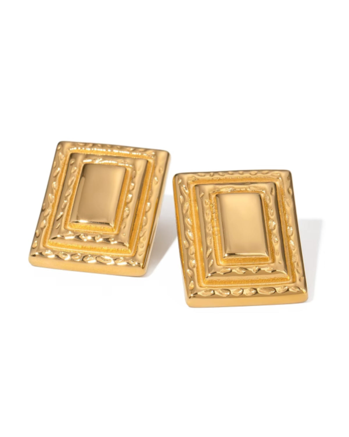 Gloria Square Vintage Earrings