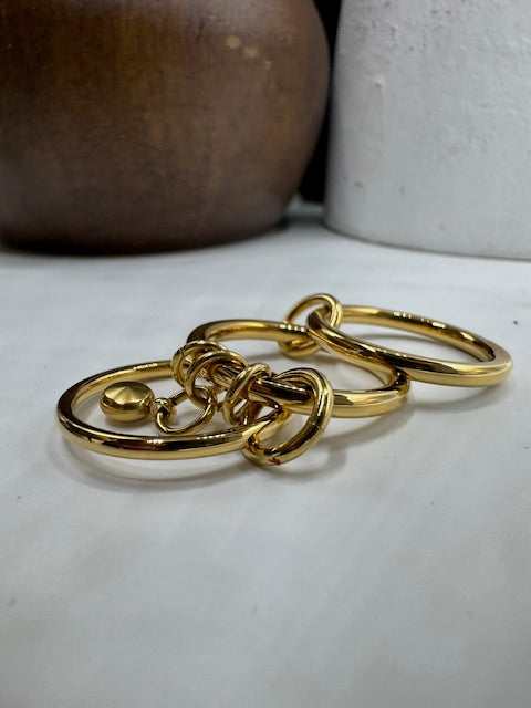 Stack Ring with Drop Pave