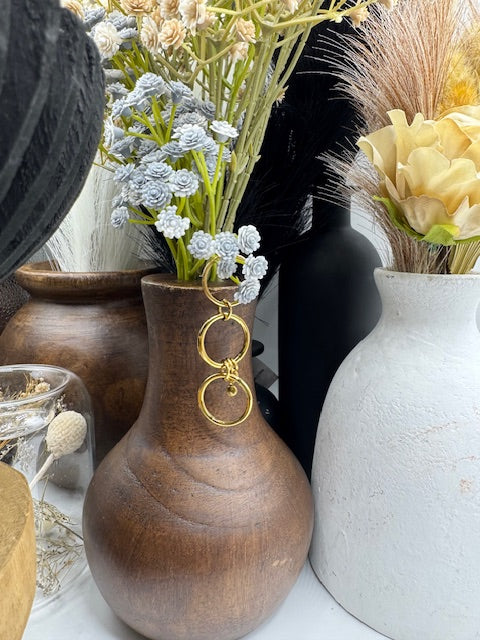 Stack Ring with Drop Pave