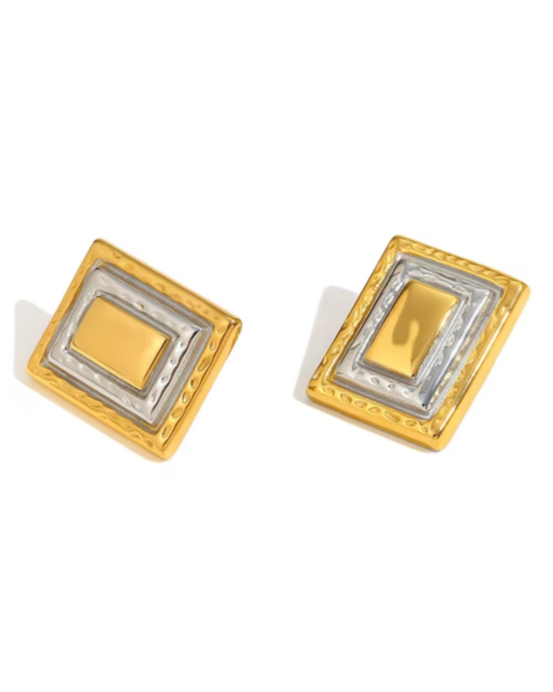 Gloria Square Vintage Earrings