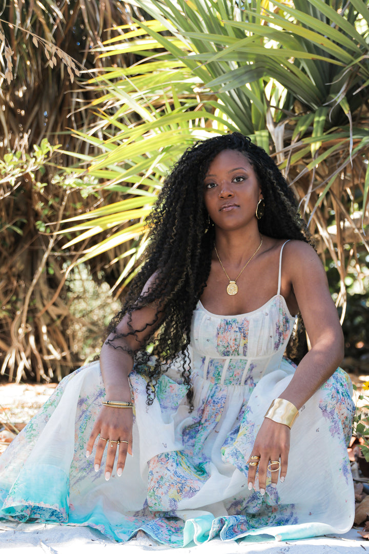 YOMI + CALENDULA – Botanical Corset Maxi Dress