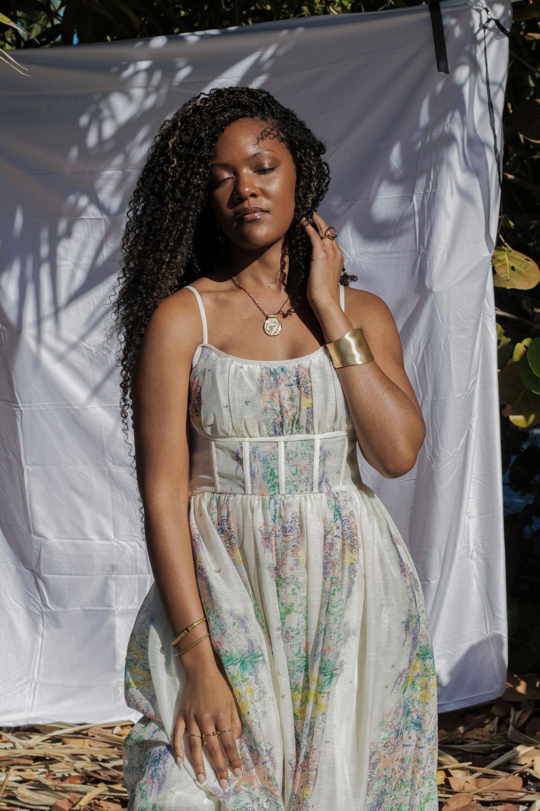 YOMI + CALENDULA – Botanical Corset Maxi Dress