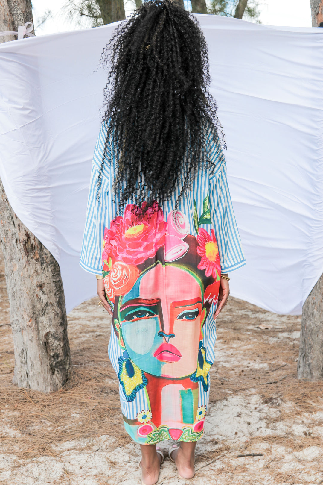 YOMI + Calendula Frida Kahlo Printed Shirt Dress