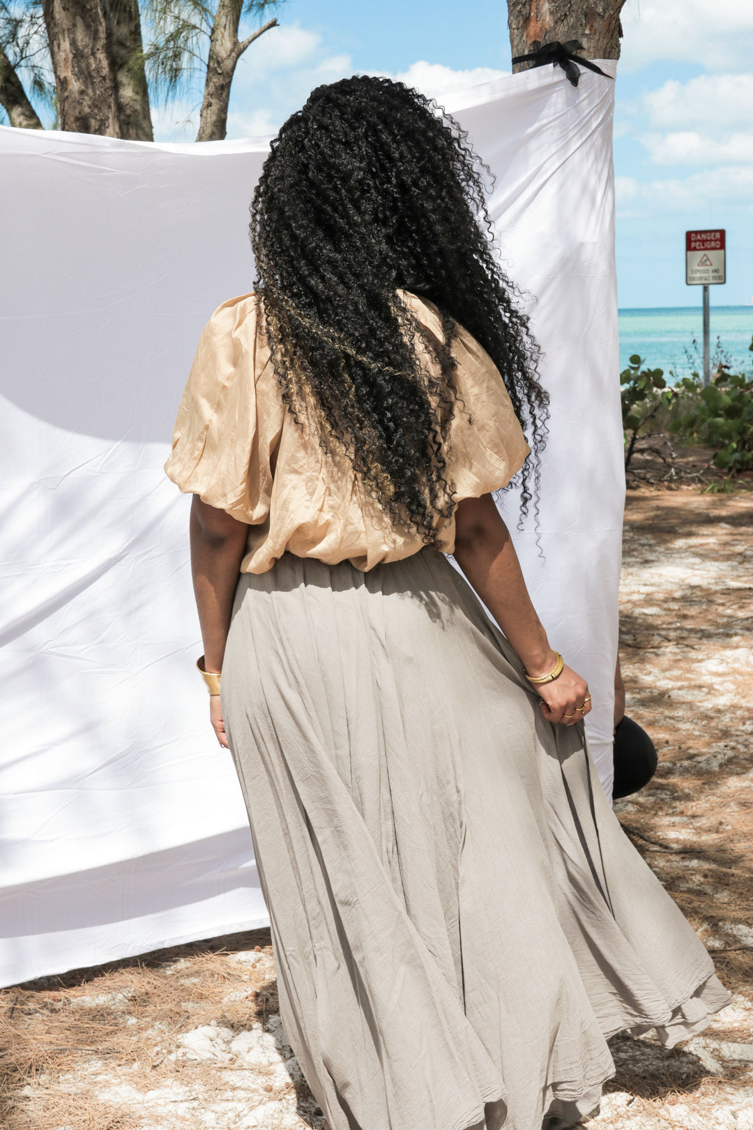 Yomi + Calendula Hand-Dyed Italian Cotton Maxi Skirt