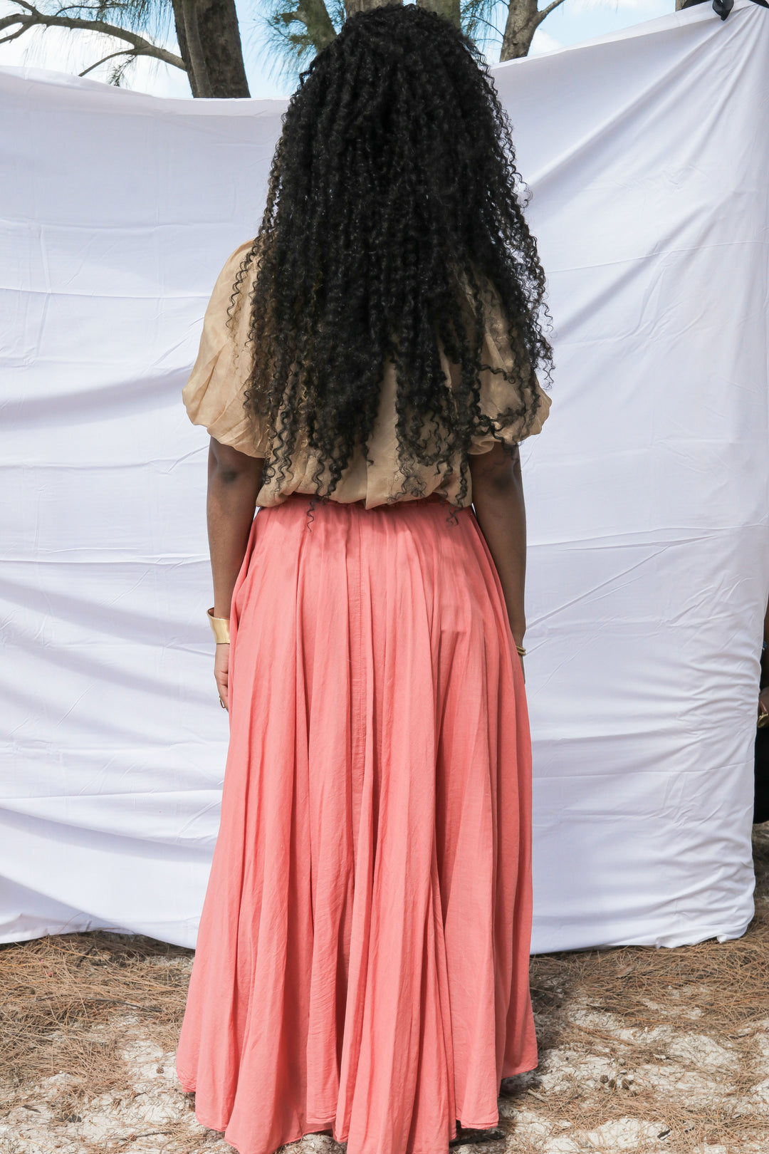 Yomi + Calendula Hand-Dyed Italian Cotton Maxi Skirt