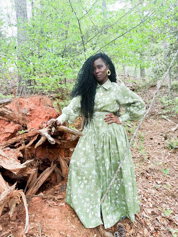 YOMI + CALENDULA – Olive Island Vibez Maxi Dress