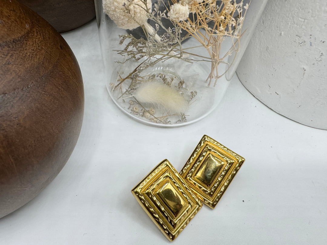 Gloria Square Vintage Earrings
